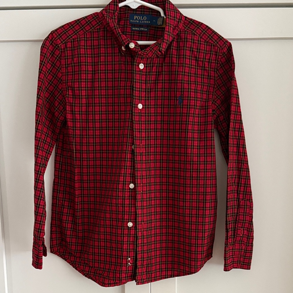 Polo by Ralph Lauren Red and Black Checkered Shirt